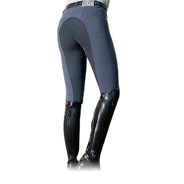 High Waist Equestrian Skinny Trousers for Women 3XL Light Gray