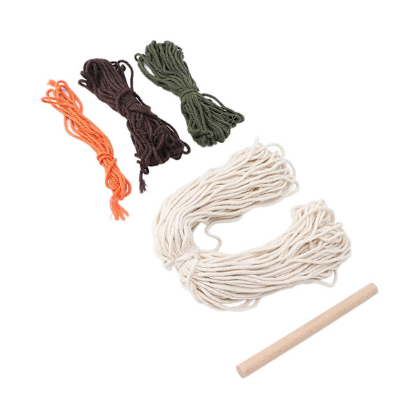 Macrame Kit Kaktusmönster Fridfullt Avslappnande DIY Vävmaterial Väska Set för Hantverksentusiaster