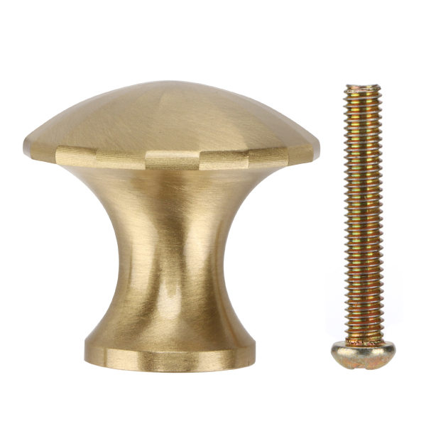 Moderne skuffeknapper i gull messing - stilige håndtak for skap og soveromsmøbler