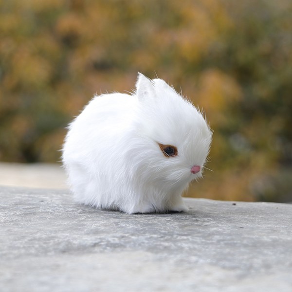 Bunny Ornament Dekorativ Mjuk Delikat Look Påsk Faux Dekoration för hemmet