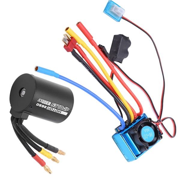 RC 3650 2300KV vedenpitävä 4-napainen harjaton moottori 80A ESC-yhdistelmällä 1/10 RC-autoon