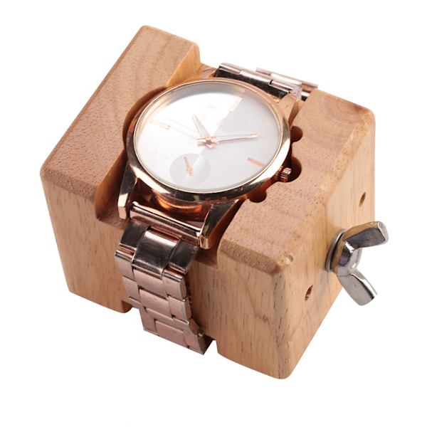 Professionell Trä Watch Case Hållare Block Vise Clamp Movement Reparation Watchmaker Tool