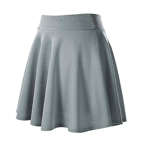 Udvidet mininederdel til kvinder - alsidig og strækbar, 6 størrelser, perfekt til sommerens afslappede outfits L Sort