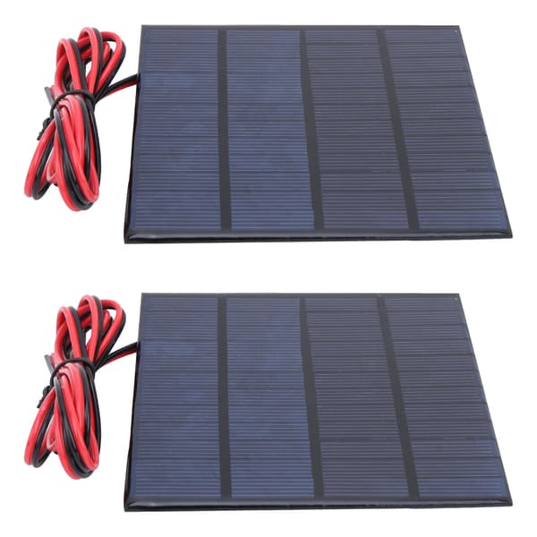 2 st Mini Solbatterimodul med 1 meter kabel Handdriven försörjning DC 12V 150mA