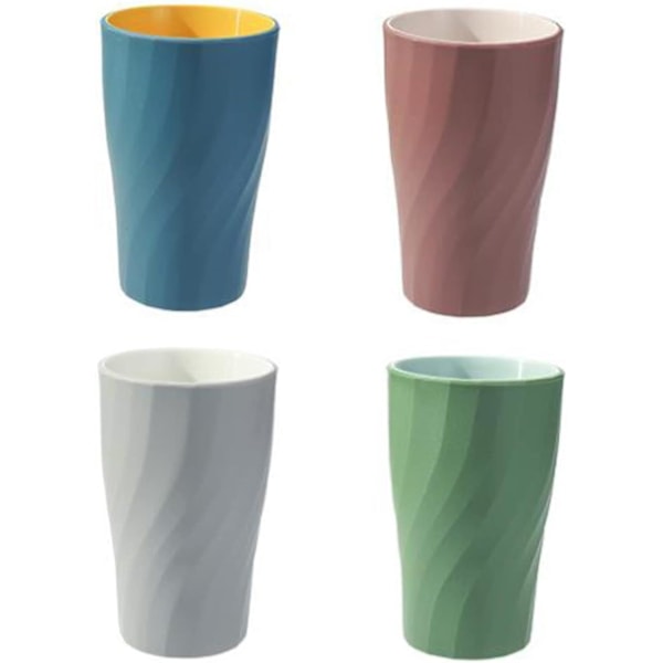 4 Stycken Tandborstmugg Munsköljsmugg Tandborsthållare Plastmugg Återanvändbar Plastmugg för Vuxna Tonåringar Barn