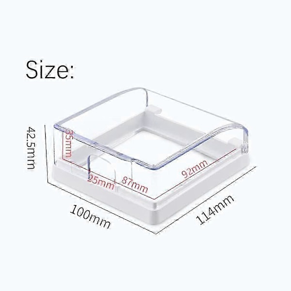 PCS Universal vanntett stikkontaktboks, 86 type stikkontakt veggbryterboks frontpanel, vanntett dekselboks i plast (transparent)_SZXM