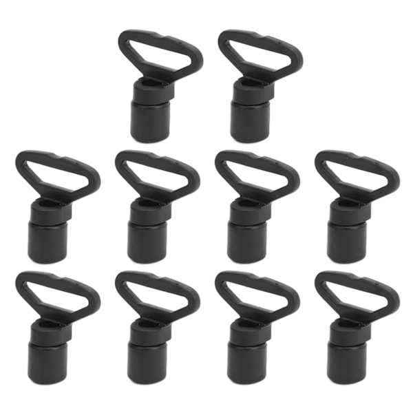 10 stk elastisk tauklemme 2,5 mm plastring lett holdbar krok for kajakk kano båt