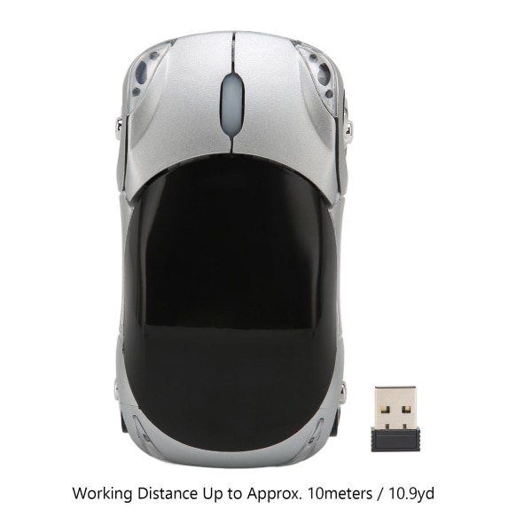 2,4 GHz trådløs bilmus Smart Connection 3D Sports Car Styling Gaming Mus for Windows 98 for Win 7 for Linux