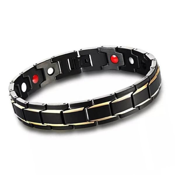 Magnetarmbånd Sort Guld Germanium Lindre Træthed Reducer Strålingsterapi Armbånd