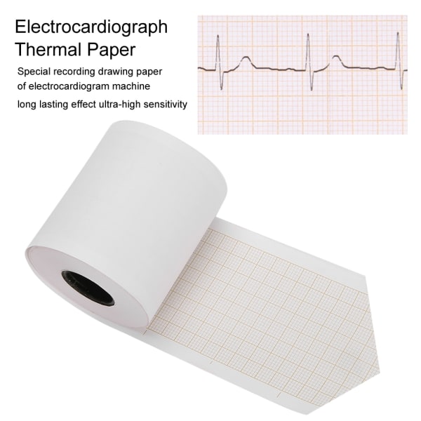 10 kpl thermal elektrokardiografikonetulostuspiirustuspaperi 50mm x 20m