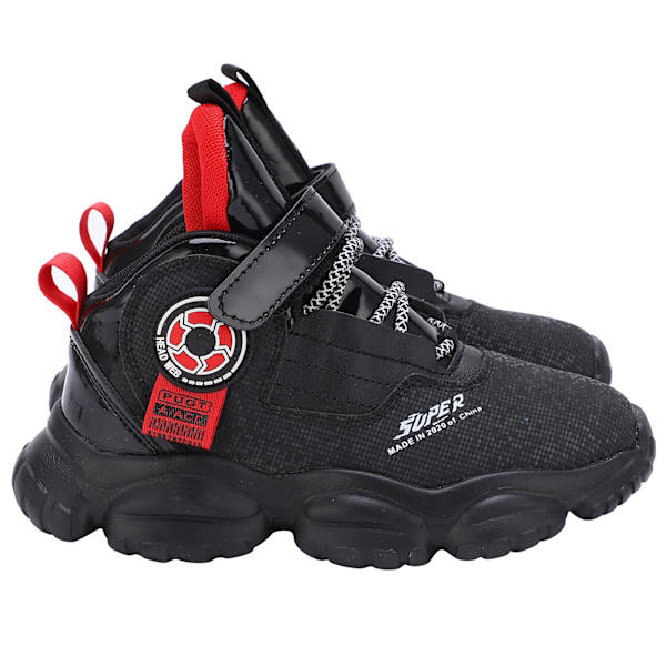 Barn Sport Sneakers Atletiska Sneakers Andningsbara Sport Pojkar Casual Skor för HöstSvart 38