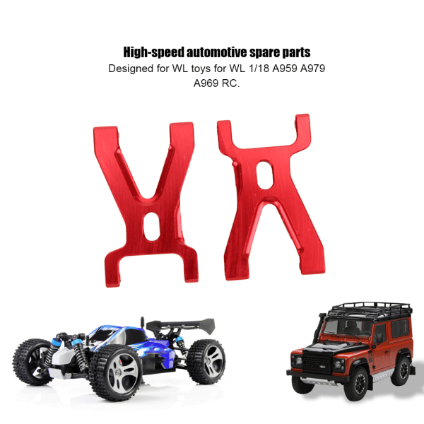 Alumiiniseos etukääntövarsi sopii WL 1/18 A959 A979 A969 RC High-Speed ​​CarRed