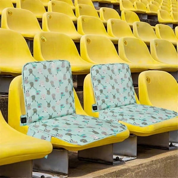 Lämmitettävä stadionin istuintyyny ulkokäyttöön, retkeilyyn, selkänojalla