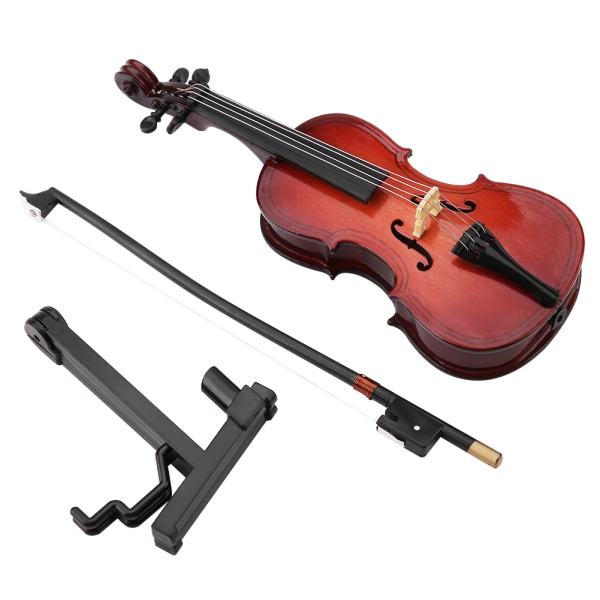 5.5in trä miniatyr cello replika med case Instrument modell musikaliska gåvor prydnader