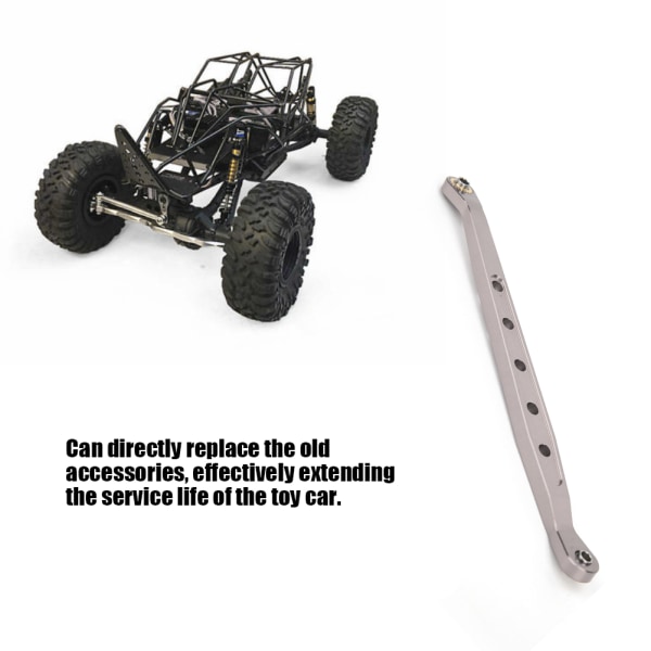 Alumiinilejeeringit alemmat jousituslenkit Kaukosäädin auton lisävaruste 1/10 Axial 90018 RC Crawler Titanium Color
