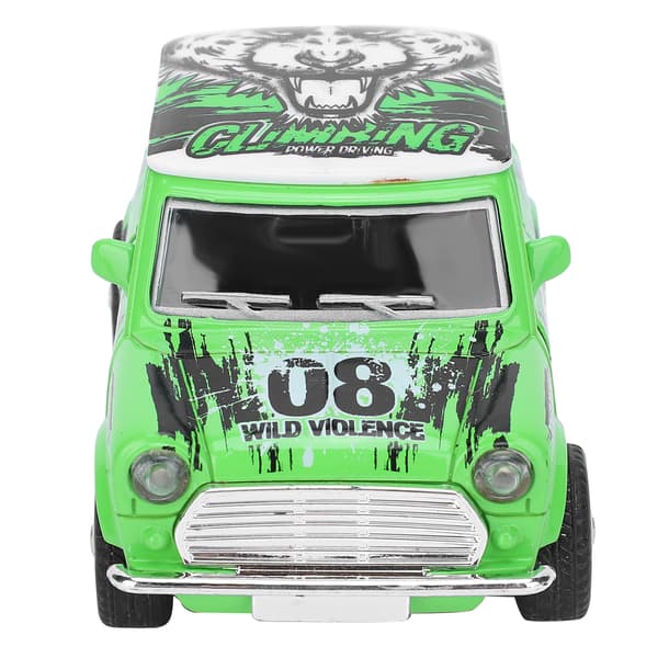 1:36 Mini Bilmodell Graffiti Dra Tillbaka Bil Ljud Ljus Batteri Fordon Barn Present Grön