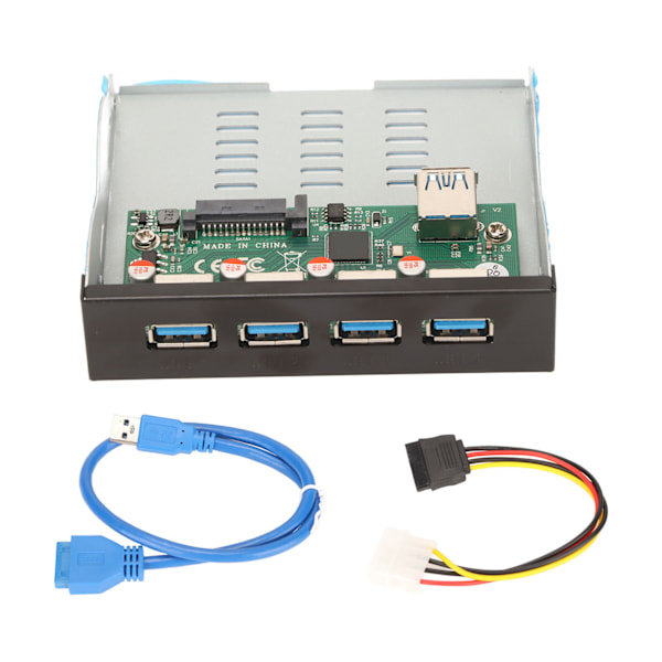 Etupaneeli USB 3.1 Hub 3.25 tuumaa 10 Gbps 4 downstream-porttia 1 uplink-portti Työpöytätietokoneen etupaneelin telakointiasema toimistoon