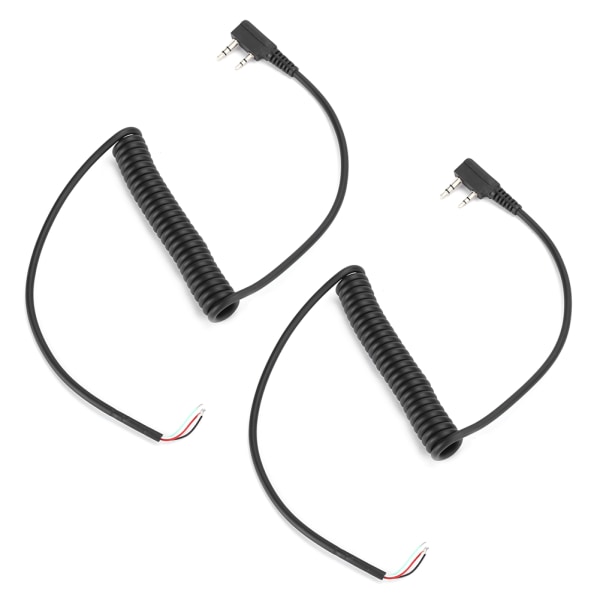 2 STK 2 pinner 4 ledninger Høyttaler Mic Cable Line Supplies for Baofeng UV5R for Kenwood TK370