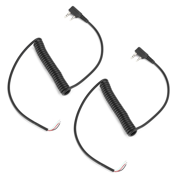 2 STK 2 Pins 4 Ledninger Højttaler Mic Cable Line Supplies til Baofeng UV5R til Kenwood TK370