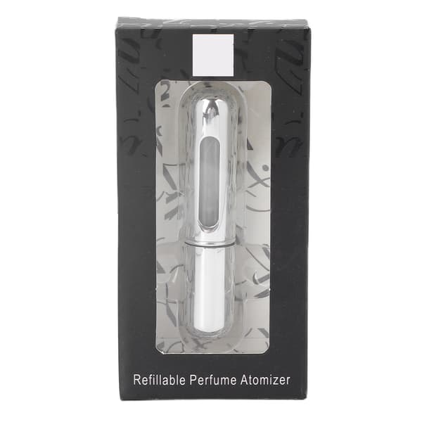 Mini påfyllningsbar parfymatomizerflaska doftpumpfodral kosmetisk sprayflaska 5mlSilver