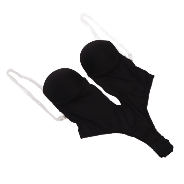 Kvinnor One Piece Underkläder Charmig Deep V Underkläder Bodysuit för Cosplay Aftonklänning Bröllopsklänning Svart