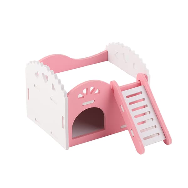 Hamster Litet Djur Slott Sovhus Bo Träningsleksak Rosa