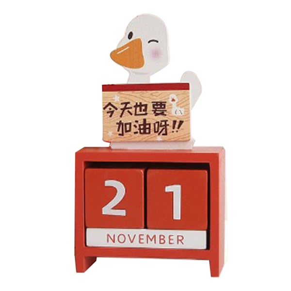 Trä evighetskalender nedräkning månad datum block kuber kalender söt skrivbordsdekoration typ 4