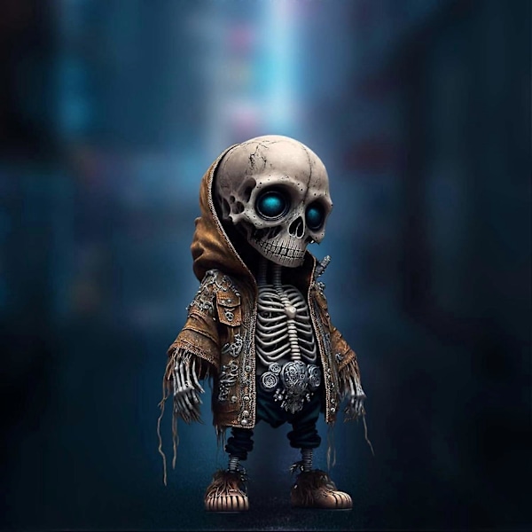 Skelet Figurer, Kranie Ornament Statue Mindesmærke Hjemmeindretning, Halloween Dekorationer Samlerobjekt Gotiske Kranie Gaver til Kvinder Mænd
