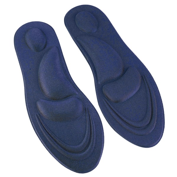 Ortotiske innleggssåler Flate føtter buestøtte Memory Foam Innersåle Skopute Comfort Mørkeblå for kvinner