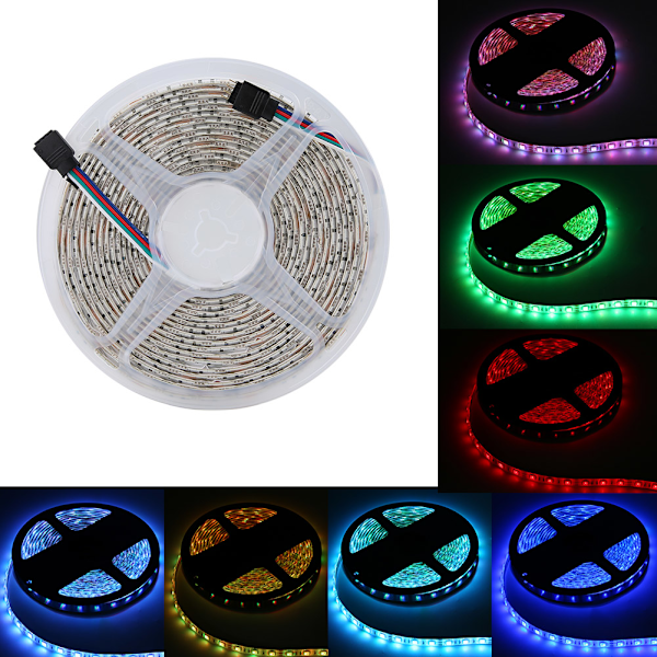 RGB 12V 5050 SMD 300LED nauhavalo DIY-rulla teippi lamppu TV-taustan koristeluun