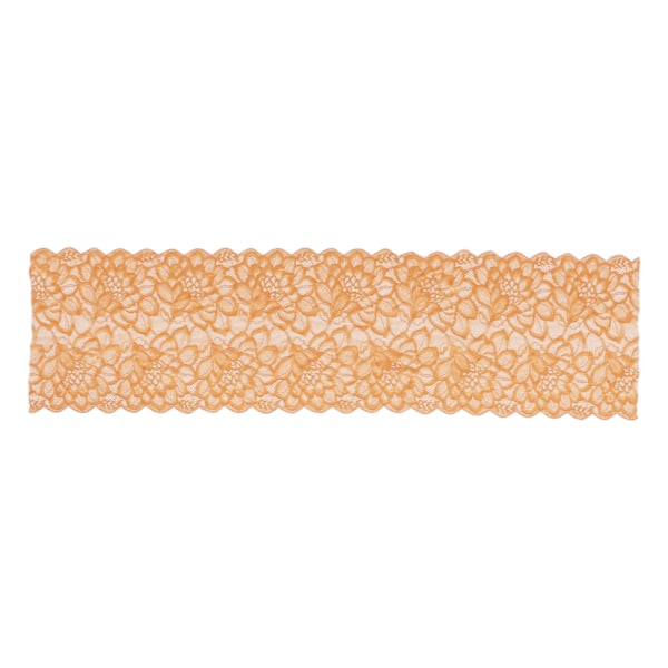 Spetsväv Vacker Ljusbrun 10 Yards 23cm Bredd Mjuk Bekväm Stretch Spets Trim för DIY Hantverk Kläder
