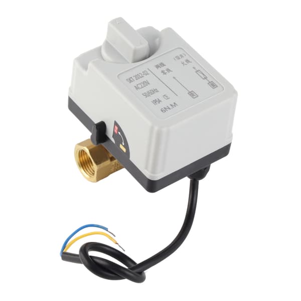 Motoriserad kulventil elektrisk 2-vägs normalt öppen manuell automatisk DN15 AC220V