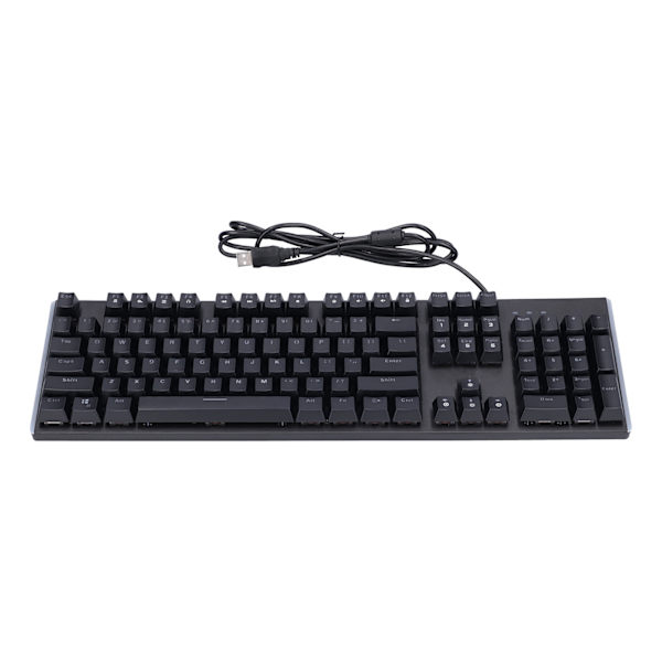 Kablet tastatur 104 taster Begge sider Farge Lys Kablet Bakgrunnsbelyst Mekanisk Gaming Datamaskin Tilbehør