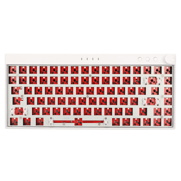 Mekanisk tangentbordssats 84 tangenter DIY RGB-belysning Hot Swap Trådlös 2.4G BT 3.0 5.0 Typ C Trådbundet Anpassat tangentbord för Win Vit