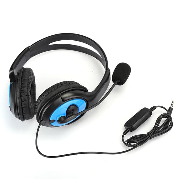 A4 ABS Letvægts Gaming Headset Støjreducerende Mikrofon Hovedtelefonudstyr til PS4/X ONE