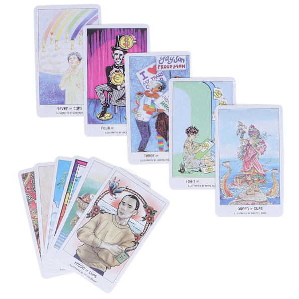 78stk A Collaborative Tarot Deck Engelsk Språk Spådom Skjebne Prognose Kortspill