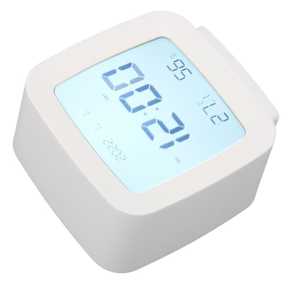 Barnväckarklocka Temperatur Fuktighetsdisplay 12/24 timmars enhetskonvertering Digital skrivbordsklocka för hem sovrum kontor