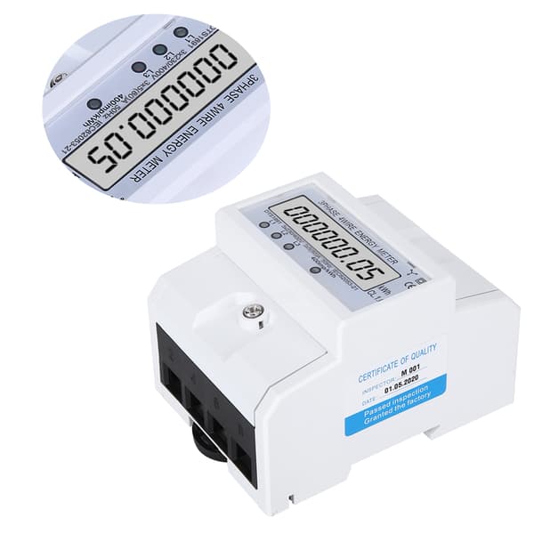 Energimätare 3-fas 4-tråds LCD Digital Display DTS1891 Smart Hem Elektrisk Mätenhet