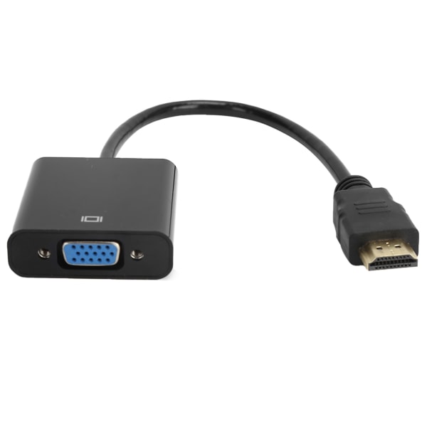 HD Multimedia Interface till VGA Adapter Converter Kabel för dator Laptop Monitor Projektor Svart