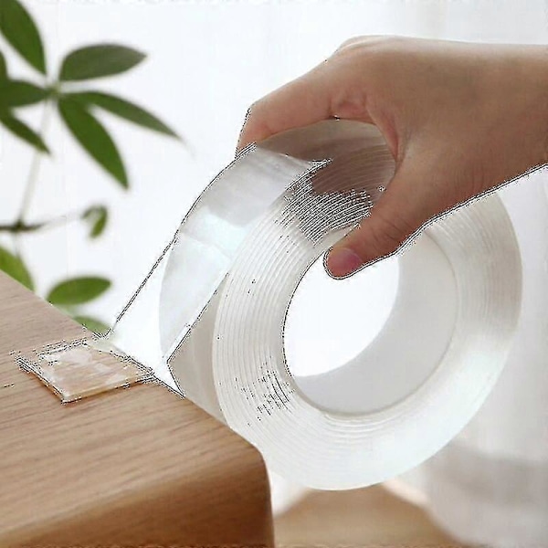 Nano Magisk Tape Dobbeltsidet Tape Transparent Genanvendelig Vandtæt Klæbende Tape 1 stk, transparent)