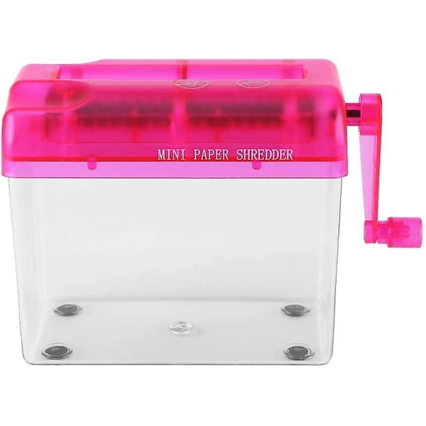 A6 Mini Manuell Papirkutter Håndmakuleringsmaskin Bærbar Makuleringsmaskin Papirkutterverktøy for Kontor Hjem Skole Skrivebord Skrivesaker (Rosa)