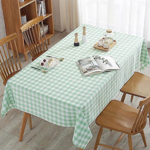 Vanntett og vaskbar rutete duk - Perfekt for utendørs piknik og høytidsmiddag (6 størrelser, 5 farger) 100cm*150cm Lysegrønn