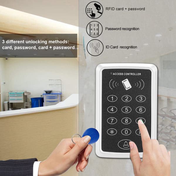 RFID-kort adgangskontrollsystem vanntett utendørs med 10 nøkkelbrikker