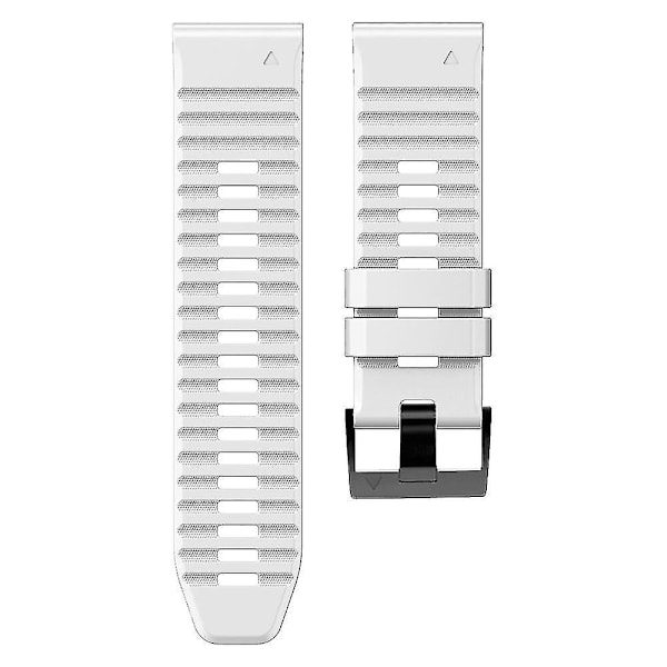 Garmin Tactix Delta/Enduro silikoneurrem - Horisontale striber Hvid Sort