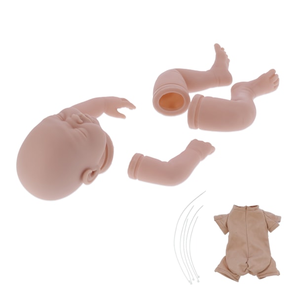 22 tums DIY docka kit omålad tom docka spädbarn mjuka lemmar docka delar tillbehör set