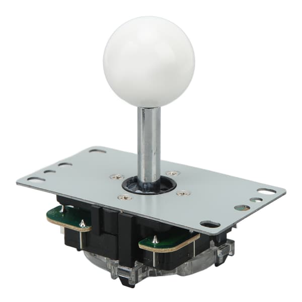 DIY USB-kontroller Datamaskin Rocker Oval Ball Joysticks med kontrollbrikke for arkadespill Hvit