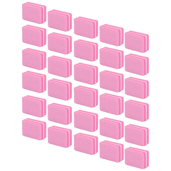 30st Mini Nail Buffer Professionell Bärbar Hemsalong Nagelputsning Slipblock Manikyr ToolPink