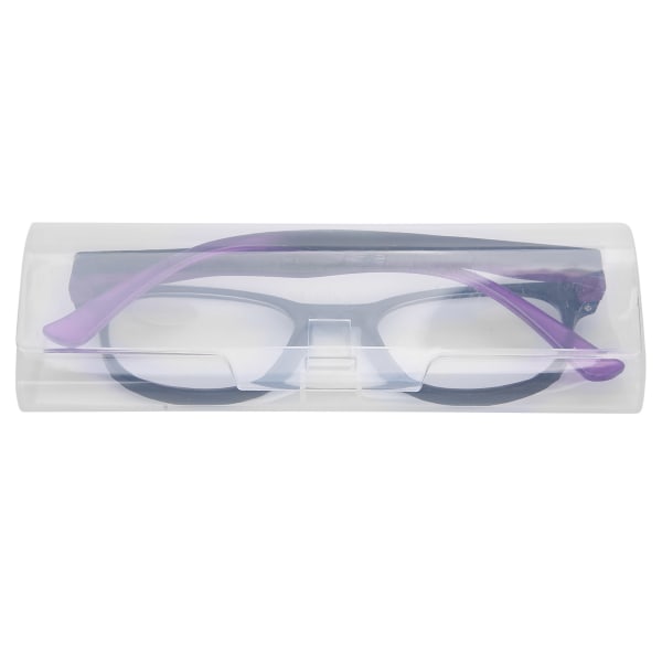 Moderigtige læsebriller Traditionelle stel Unisex mænd, kvinder briller til ældre(+100 sort lilla)