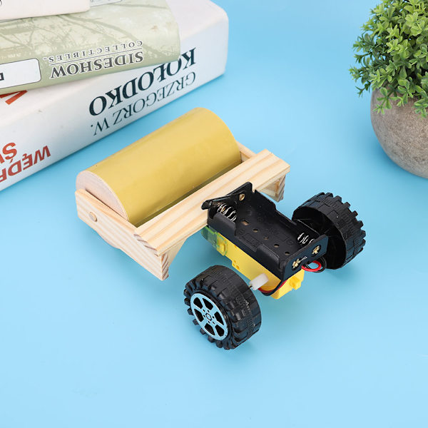Børn gør-det-selv elektrisk rullelegetøj Small Technology Opfindelse Legetøjsmodel Tilbehør til uddannelse (Road Roller)