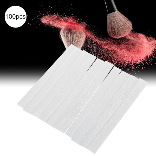100 stk Makeup Brush Net Kosmetisk Børste Mesh Protector Protective Guard Cover